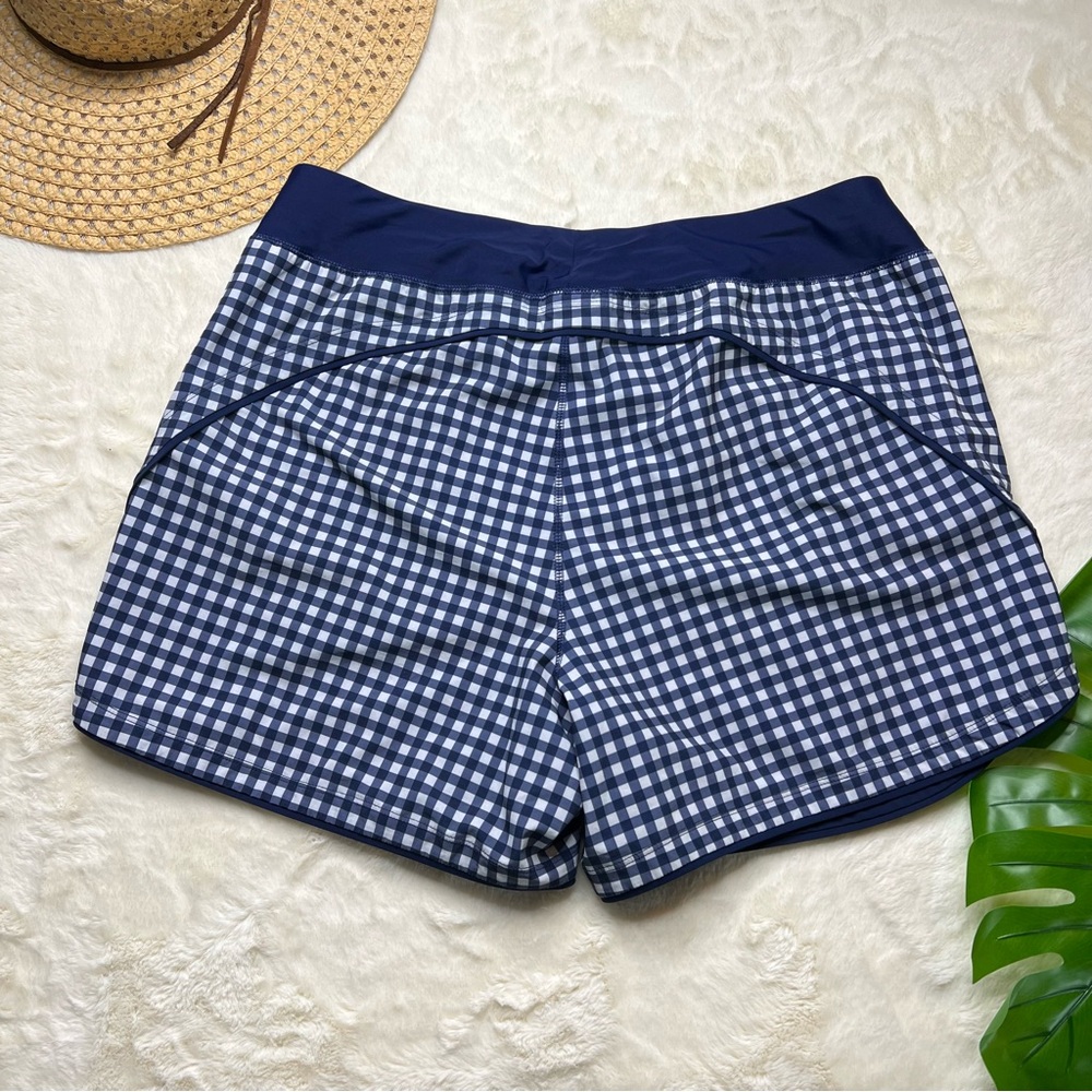 Lands' End Gingham Swim Shorts - Picture 3 of 6